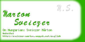 marton sveiczer business card